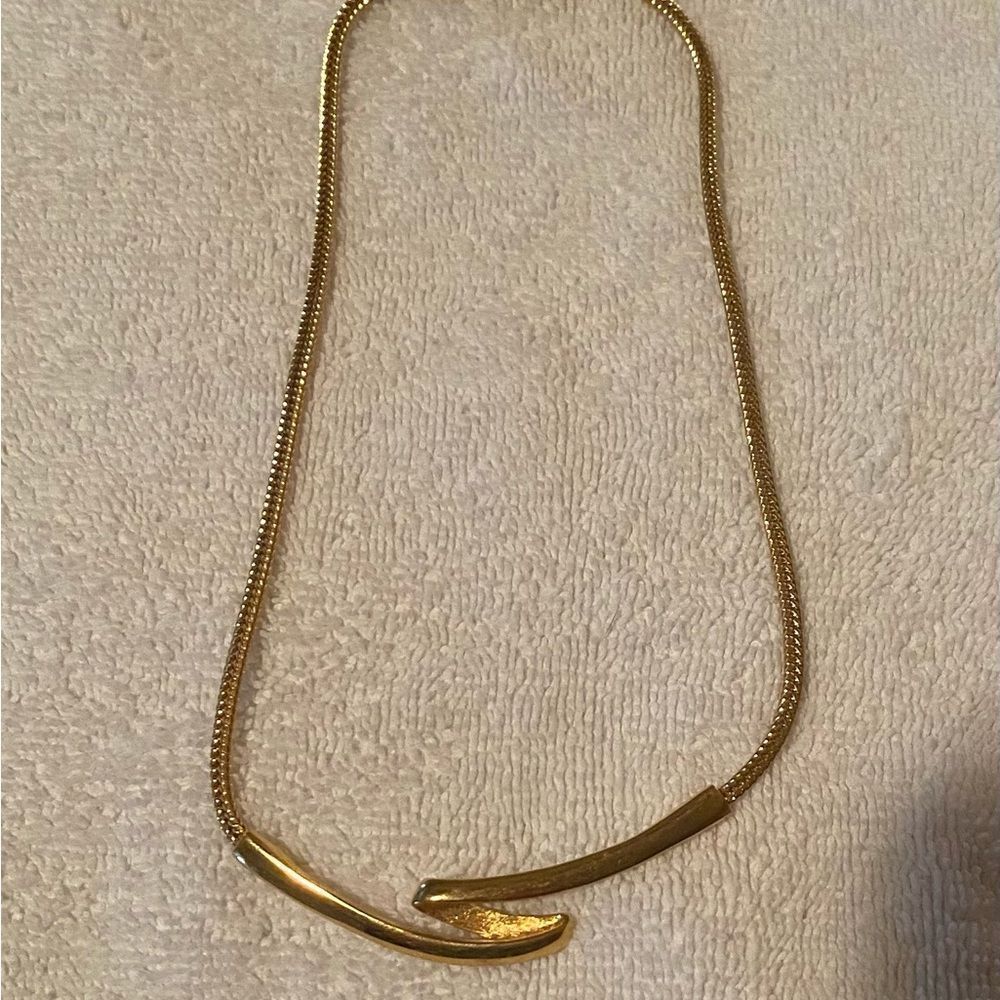 Monet yellow gold choker necklace